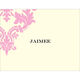 Peony Damask Scroll Foldover Note Cards Image 2 of 4